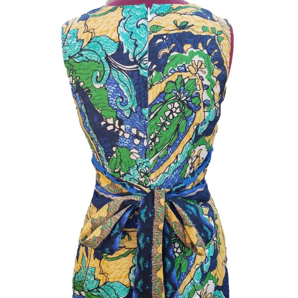 Kobi Halperin Sophie Dress Tropical Floral Linen Crew Neck A Line Sleeveless XS - Picture 5 of 8